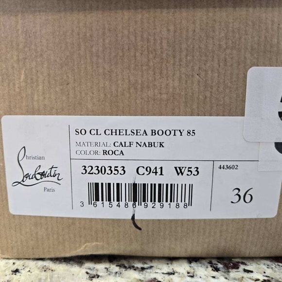 NEW Christian Louboutin So CL Chelsea Booty 85mm size 36 Suede - Picture 11 of 11
